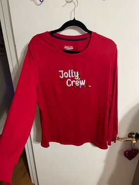 💜 Large Member's Mark Red Women's Pajama Top